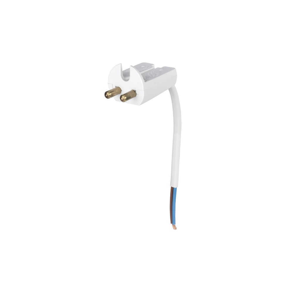 Airam Lampkontakt vit, med kabel 11 cm, ojordad | Skandinavisk Design | Lampupphängning & Lampsladdar | Vit