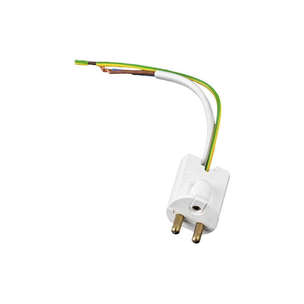 Airam Lampkontakt vit, med kabel 14 cm, jordad | Skandinavisk Design | Lampupphängning & Lampsladdar | Vit
