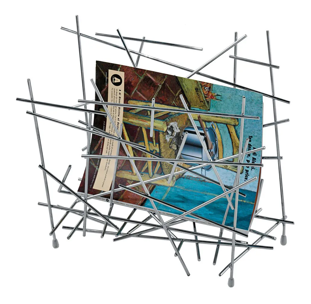 Alessi Blow up tidningsställ rostfritt stål