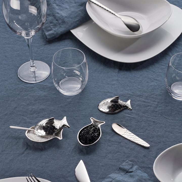 Colombina fish saltkar, rostfritt stål Alessi