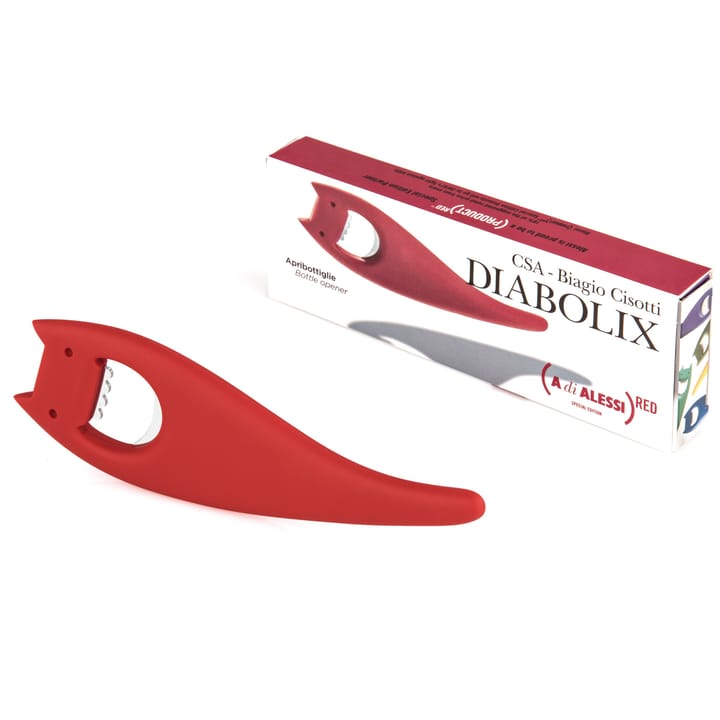 Diabolix flasköppnare, röd Alessi
