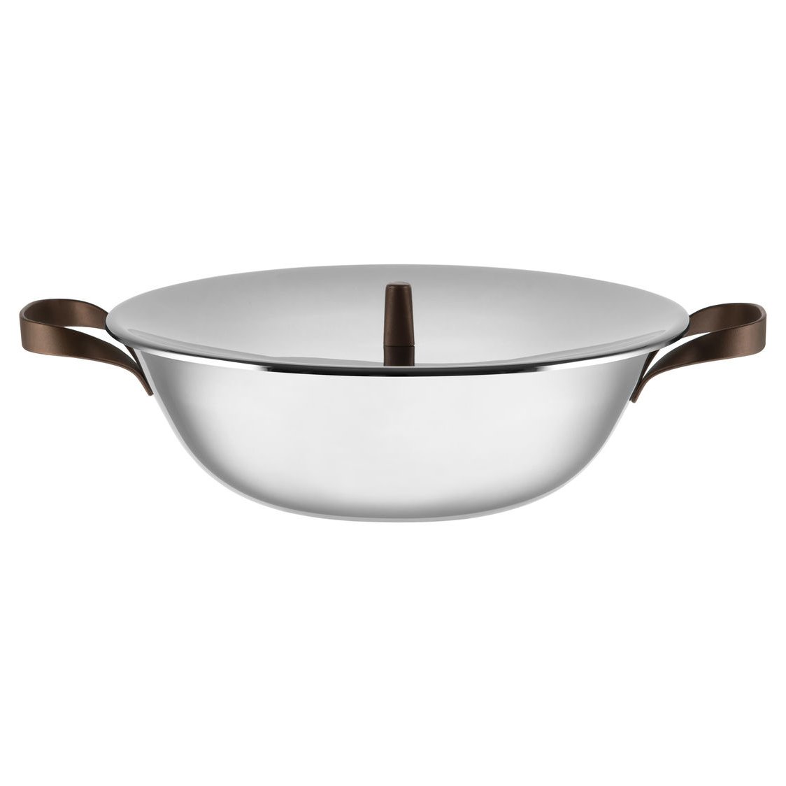 Alessi Edo wokpanna 34 cm | Skandinavisk Design | Wokpannor | Silverfärgad