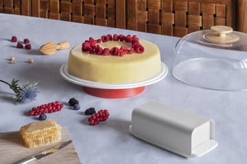 Mattina tårtfat med glaskupa - Röd - Alessi
