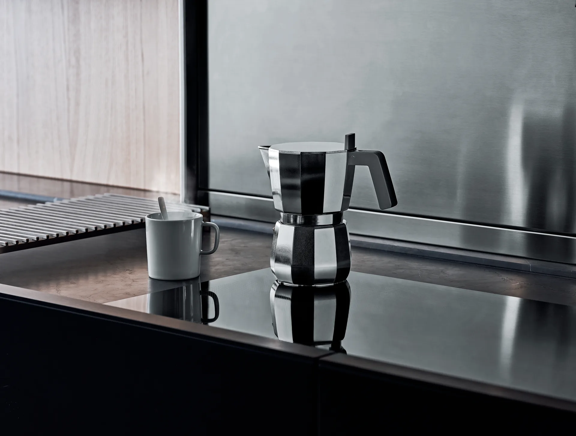 Moka espresso kaffebryggare, 3 koppar Alessi