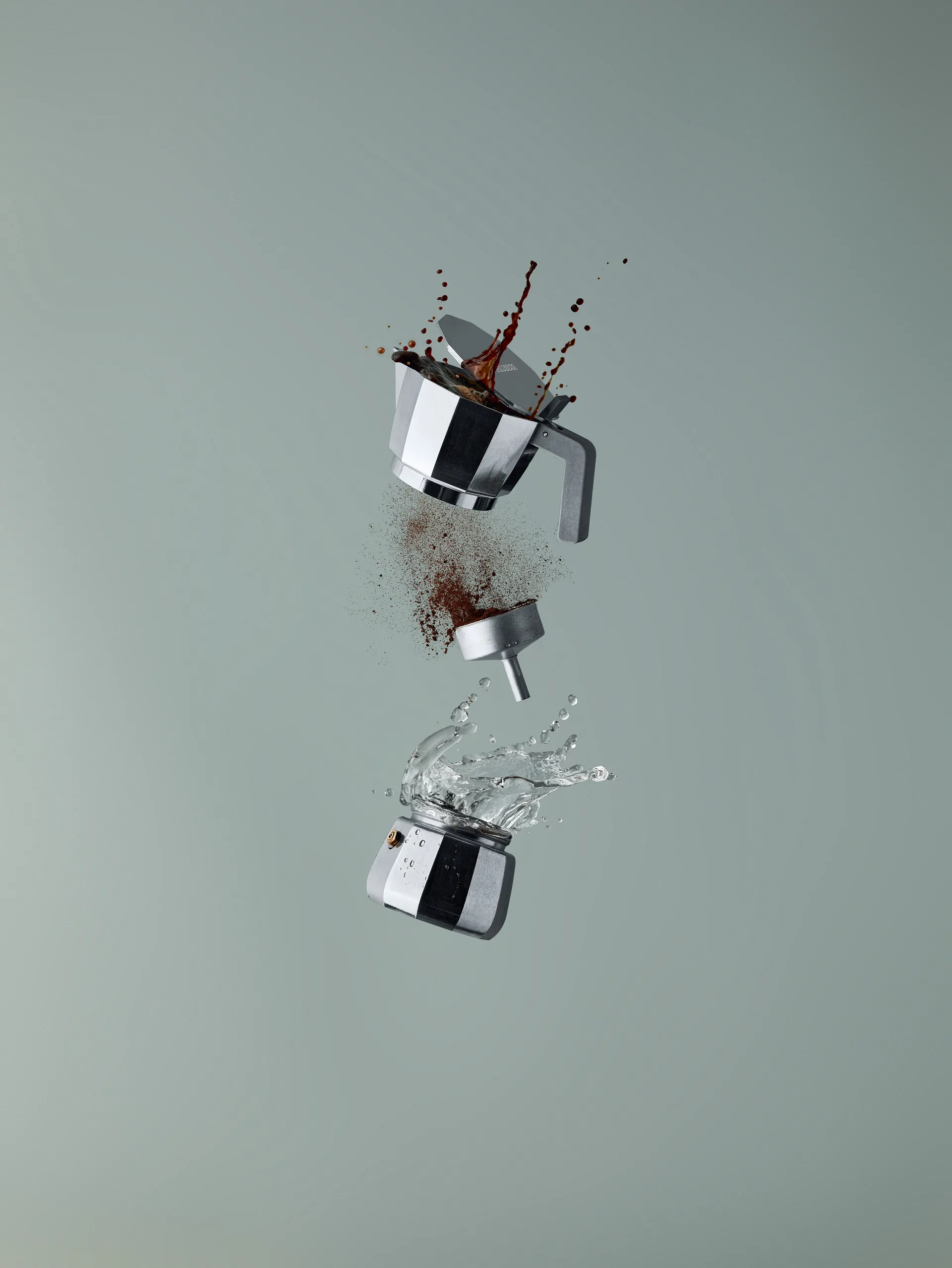 Moka espresso kaffebryggare, 6 koppar Alessi