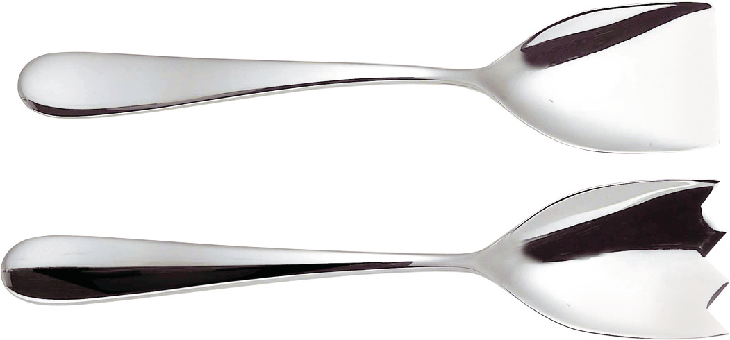 Alessi Nuovo Milano salladsbestick Chrome | Skandinavisk Design | Salladsbestick | Silverfärgad