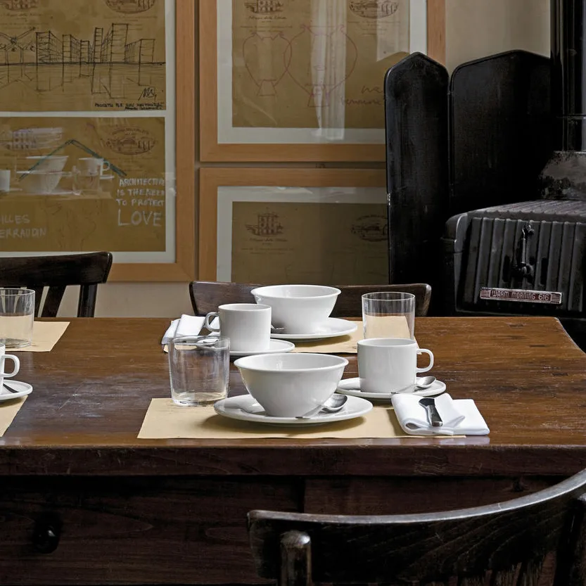 PlateBowlCup fat till tekopp, Vit Alessi