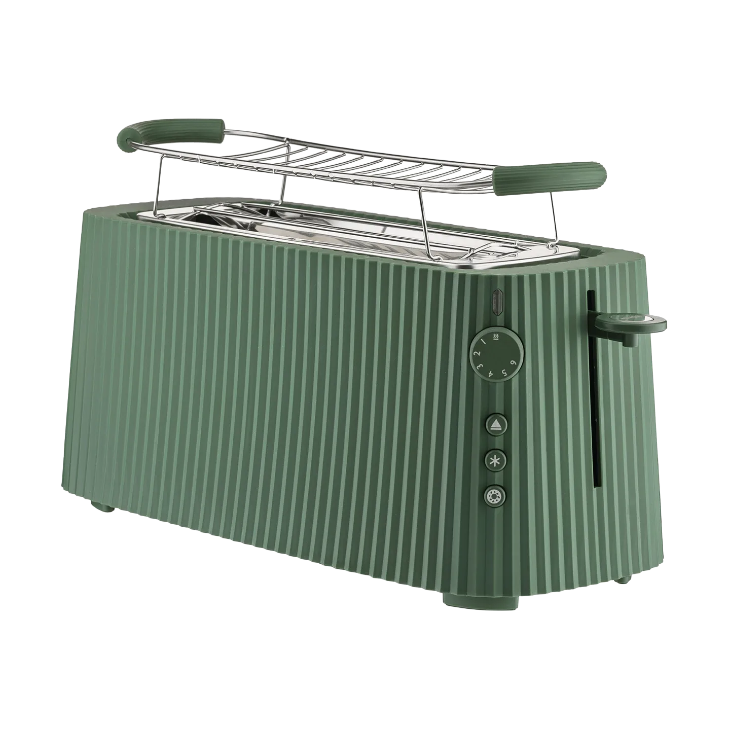 Plissé brödrost dubbel, Grön Alessi