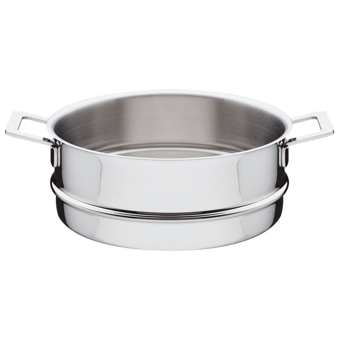 Alessi Pots&Pans grönsakspanna 24 cm | Skandinavisk Design | Grillpannor | Silverfärgad