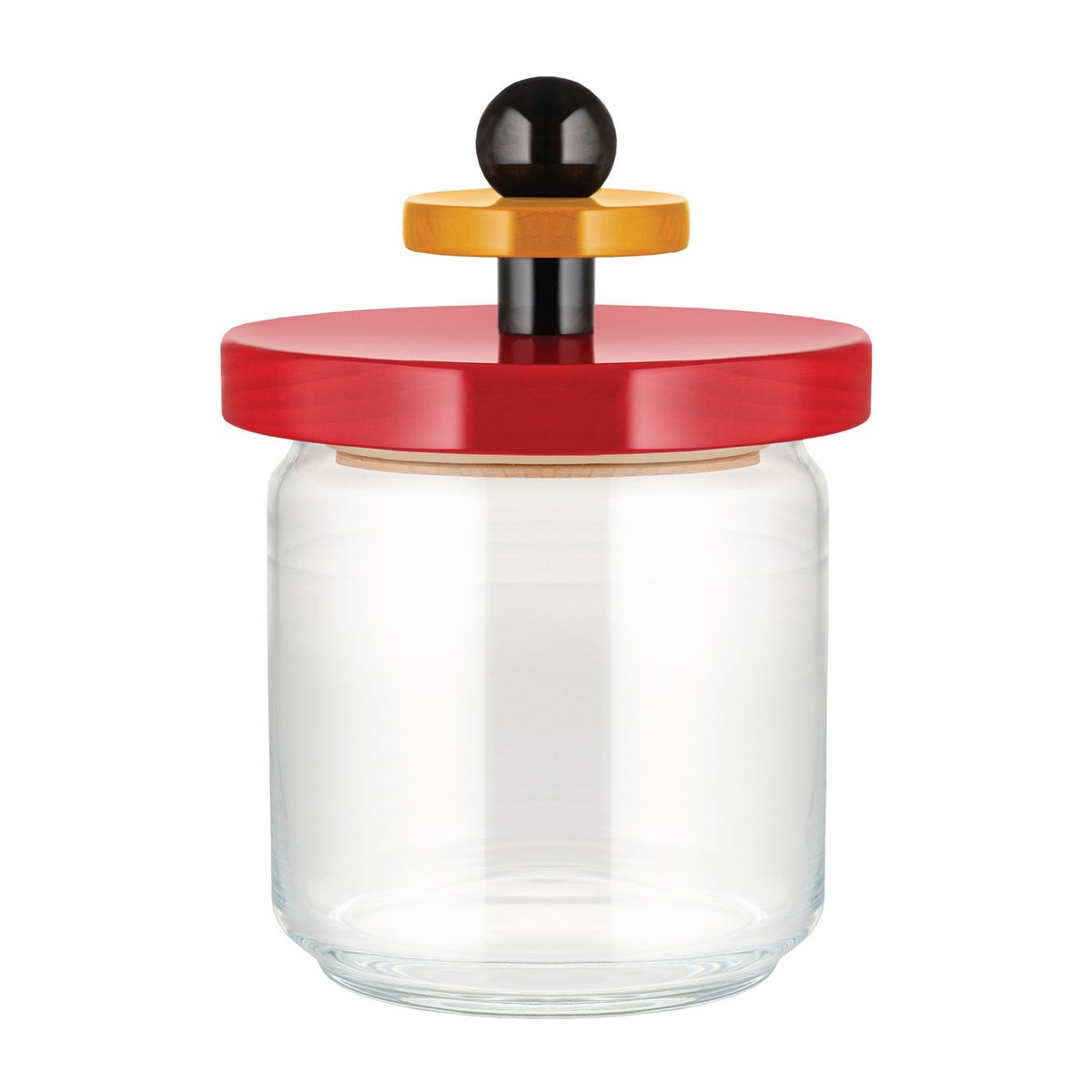 Alessi Twergi förvaringsburk 0,75 L Röd | Skandinavisk Design | Förvaringsburkar | Gul