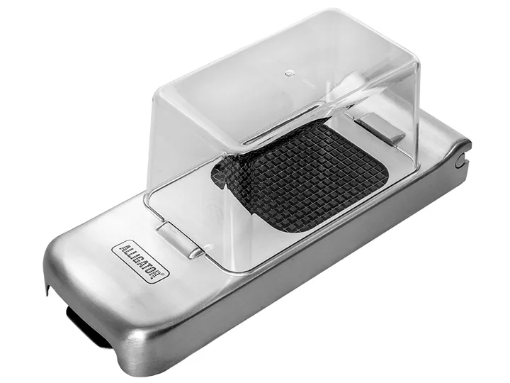 Lökskärare med stort lock - Rostfritt stål - Alligator Family