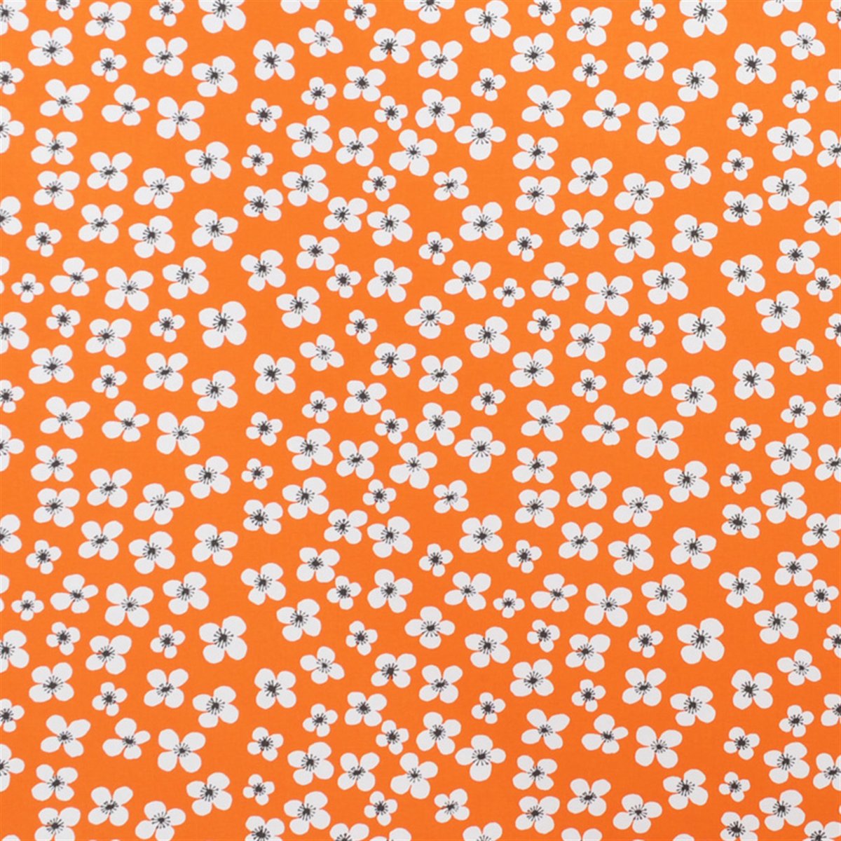 Almedahls Belle Amie tyg orange orange-vit | Skandinavisk Design | Tyger & Metervaror | Orange