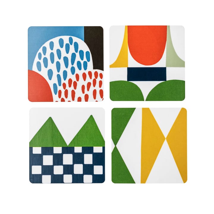 Bows glasunderlägg 4-pack - multi - Almedahls