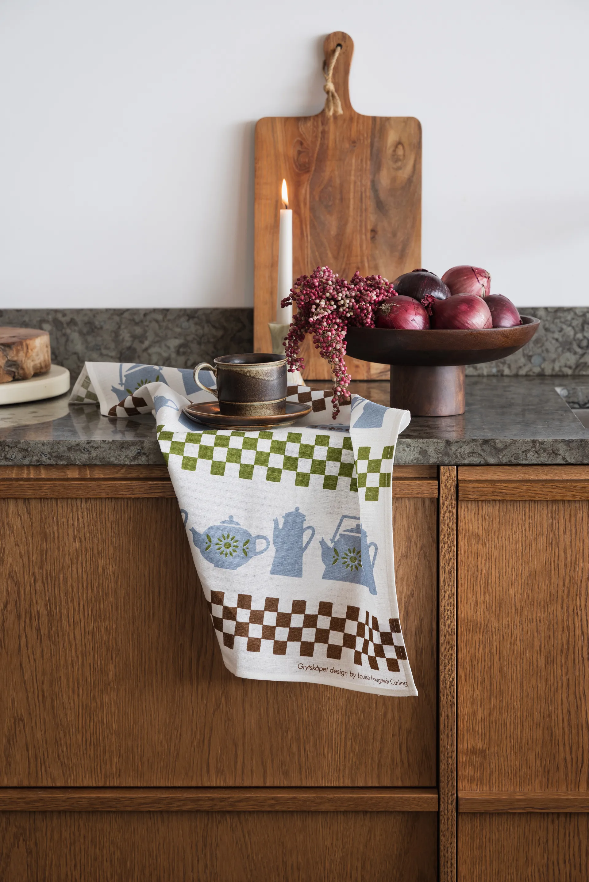 Grytskåpet kökshandduk 47x70 cm, Multi-blå-grön Almedahls