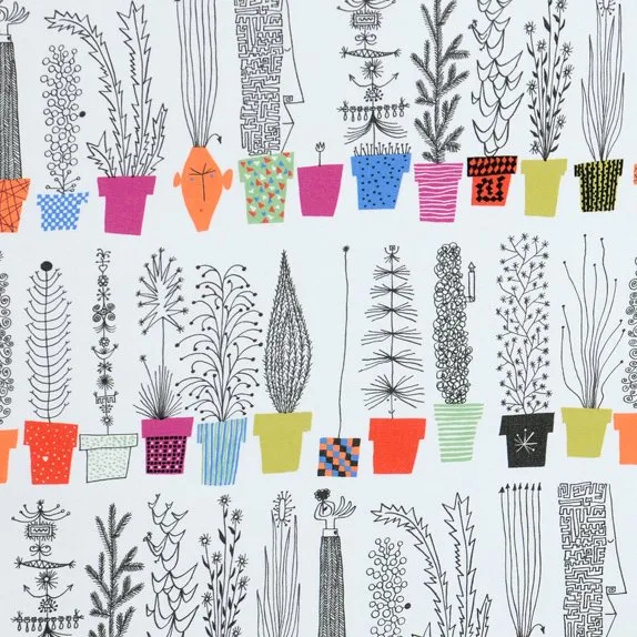 Italiensk blomsterhylla vaxduk, multi Almedahls