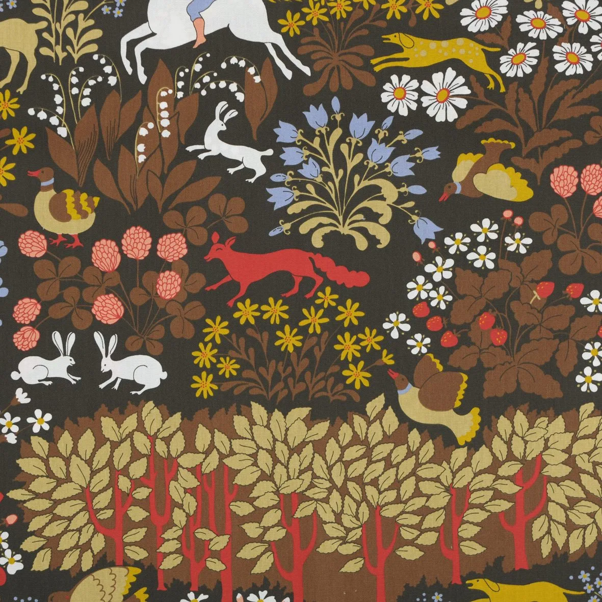 Jakten tyg, brun Almedahls