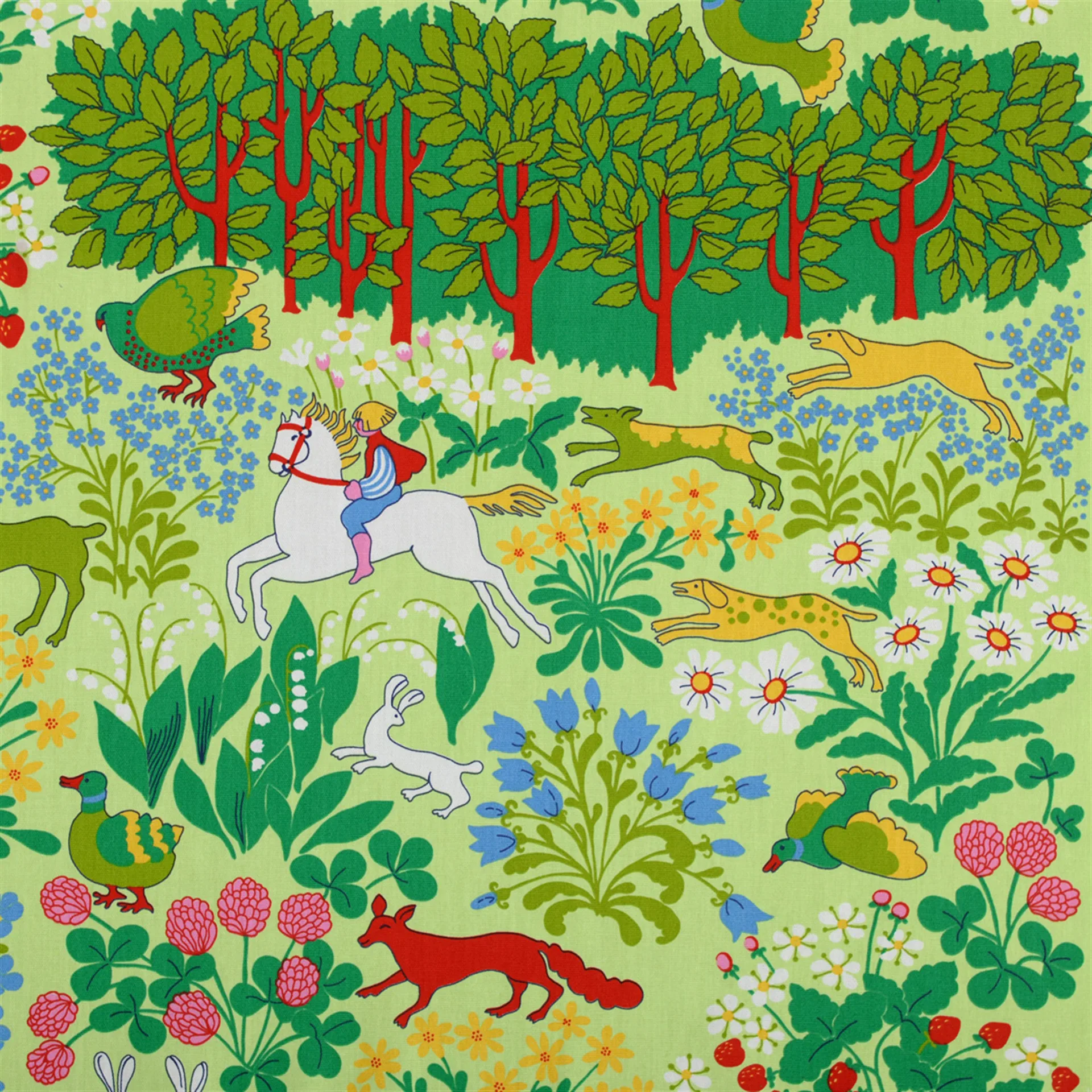 Jakten tyg, grön Almedahls