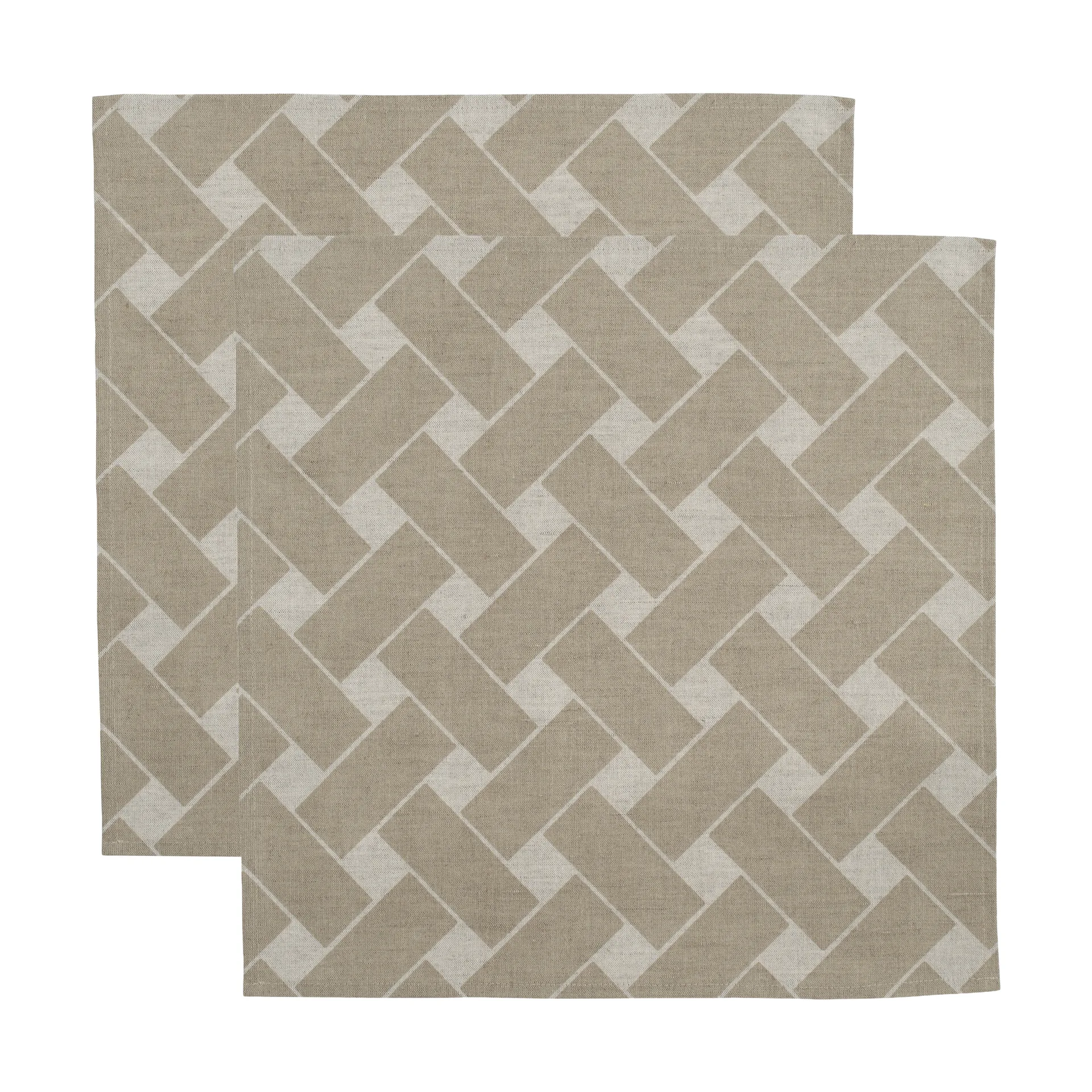 Korg XL servett 45x45 cm 2-pack, Natur-taupe Almedahls