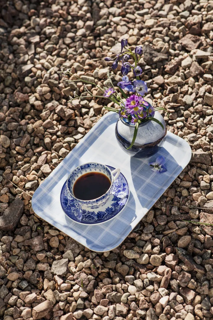 Kristina bricka 20x27 cm, Blå Almedahls