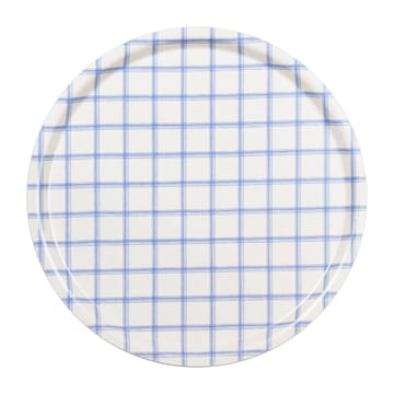 Kristina bricka Ø38 cm - Vit-blå - Almedahls