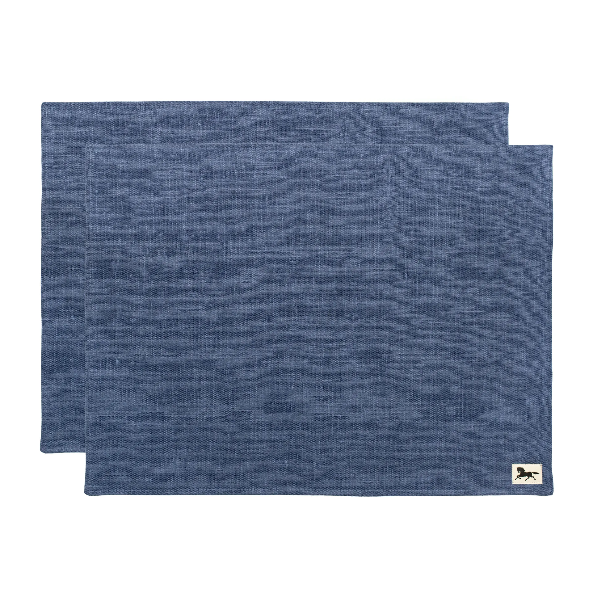 Linne bordstablett 34x45 cm 2-pack, Blå Almedahls