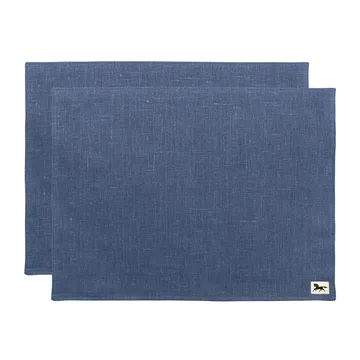 Linne bordstablett 34x45 cm 2-pack - Blå - Almedahls