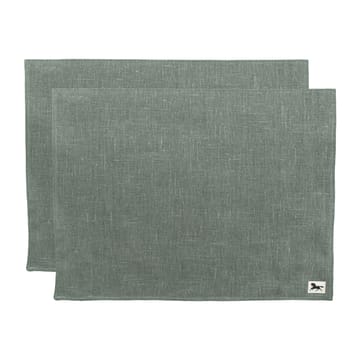 Linne bordstablett 34x45 cm 2-pack - Grön - Almedahls