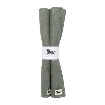 Linne bordstablett 34x45 cm 2-pack - Grön - Almedahls