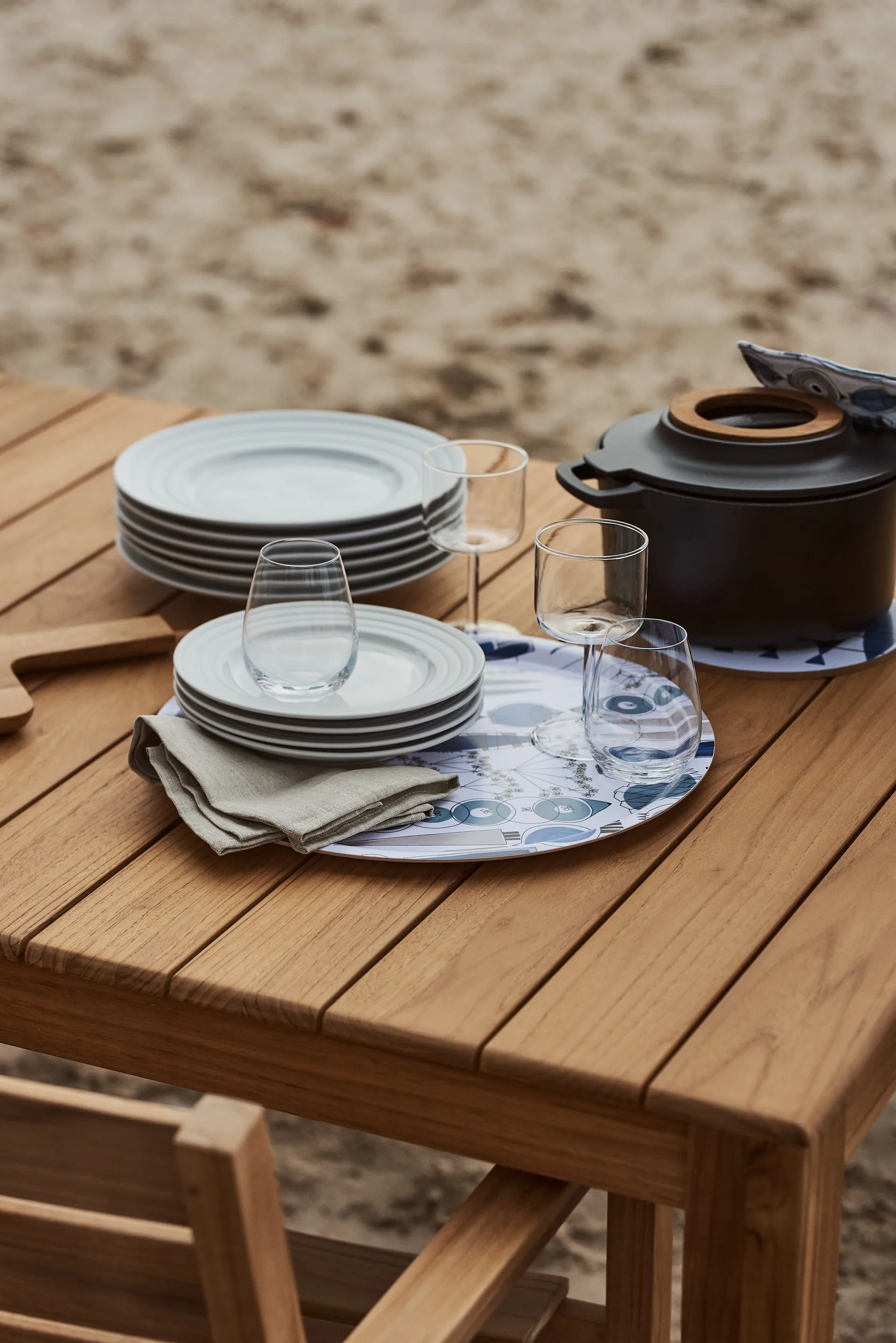 Linne servett 45x45 cm 2-pack, Natur Almedahls