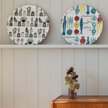 Persons kryddskåp bricka Ø38 cm - Grön-grå - Almedahls