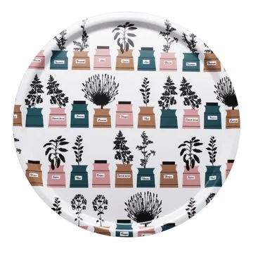 Persons kryddskåp bricka Ø38 cm - Rosa-grå - Almedahls