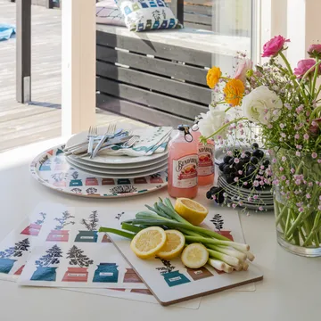 Persons kryddskåp bricka Ø38 cm - Rosa-grå - Almedahls