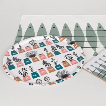 Persons kryddskåp bricka Ø38 cm - Rosa-grå - Almedahls