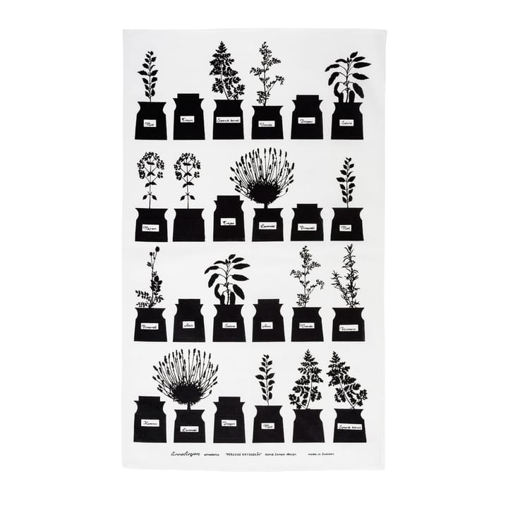 Persons kryddskåp kökshandduk black edition, 47x70 cm Almedahls