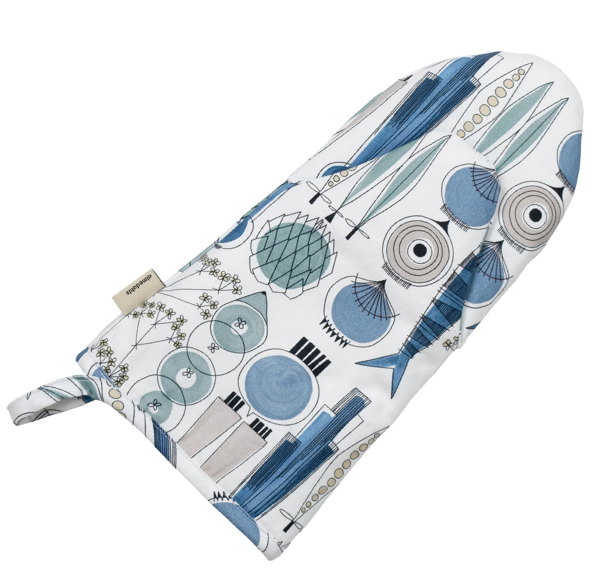 Picknick grillvante litet mönster, Blå-beige Almedahls