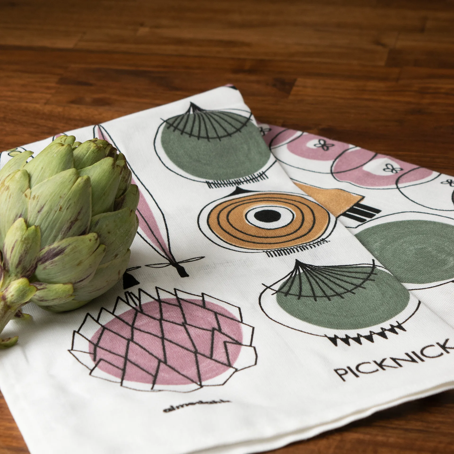 Picknick kökshandduk, pastell Almedahls