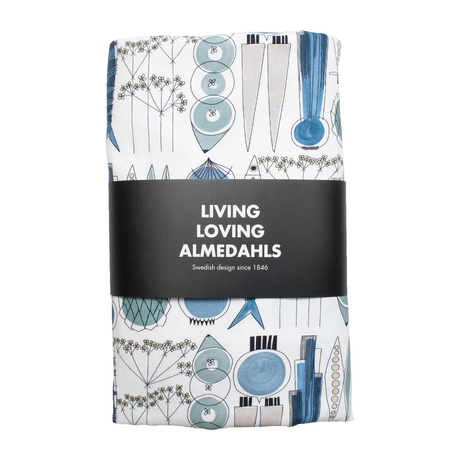 Picknick vaxduk 145x220 cm, Blå-beige Almedahls