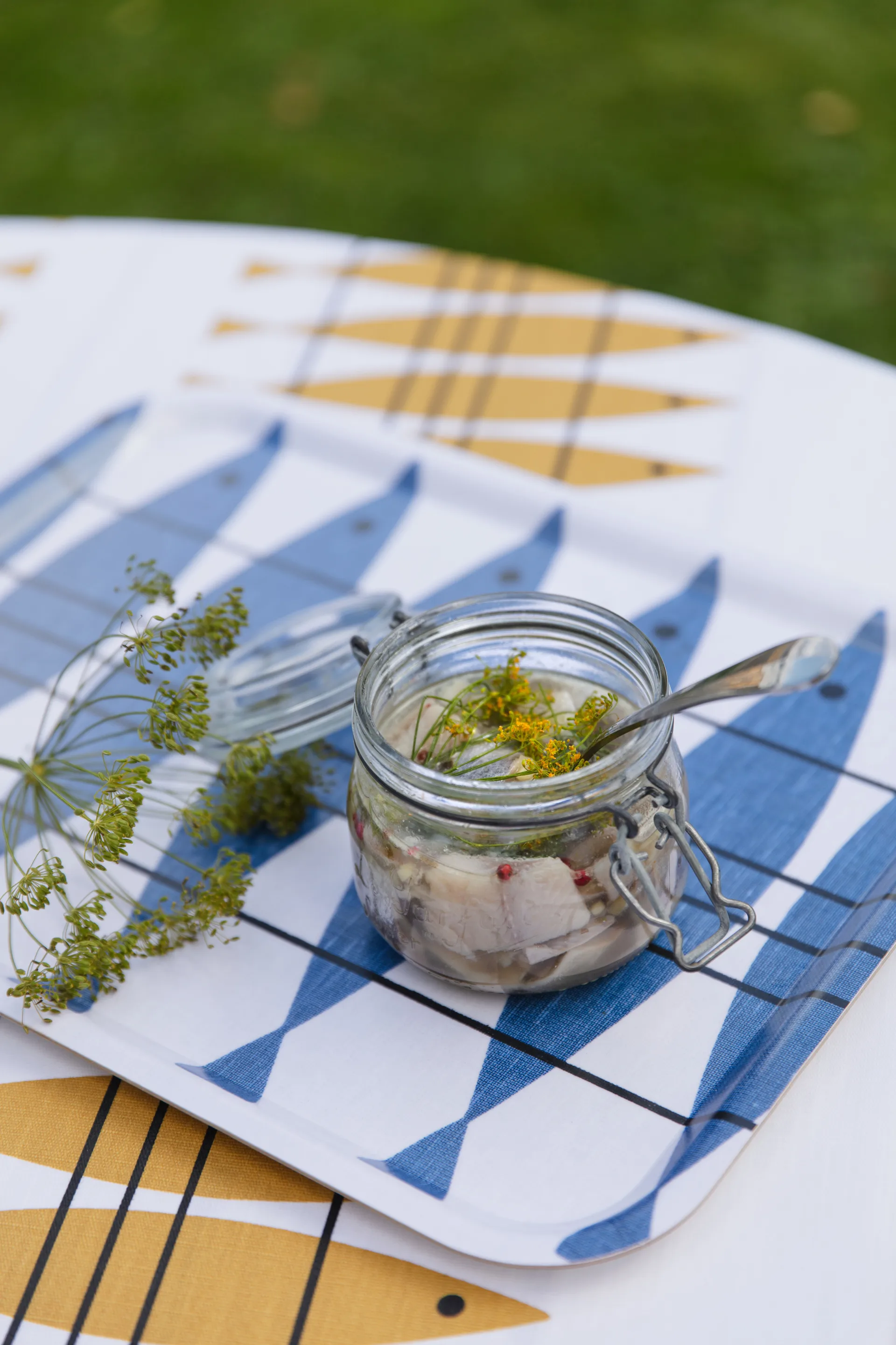 Sill vaxduk 145x220 cm, Ockra Almedahls