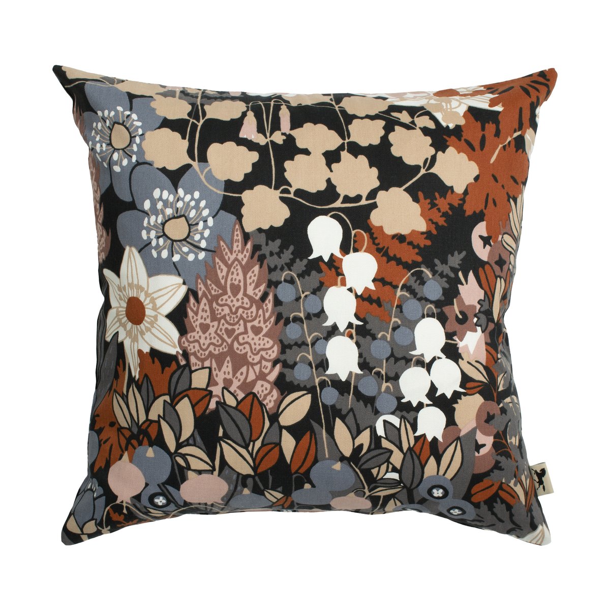 Almedahls Skogen kuddfodral 47x47 cm Blå-brun | Skandinavisk Design | Kuddfodral | Blå