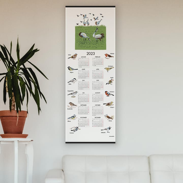 Svenska fåglar kalender 2023 - 35x90 cm - Almedahls