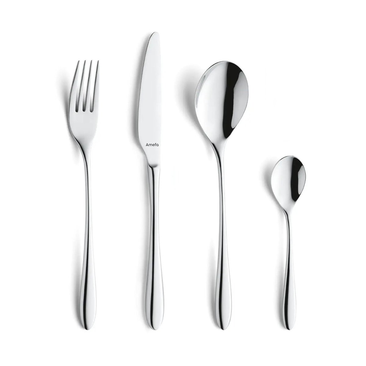 Amefa Cuba bestickset 24 delar Rostfritt stål | Skandinavisk Design | Bestickset | Silverfärgad