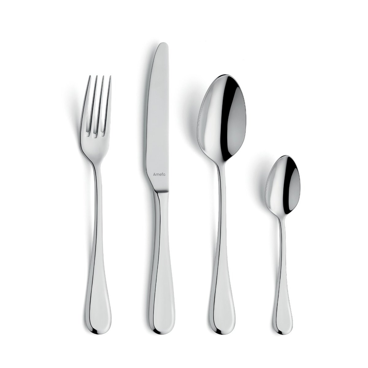 Amefa Drift bestickset 24 delar Rostfritt stål | Skandinavisk Design | Bestickset | Silverfärgad