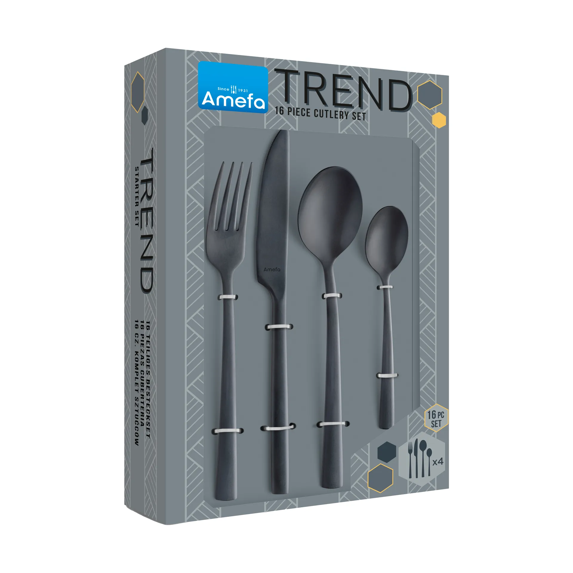 Manille Vintage bestickset 16 delar, Svart Amefa