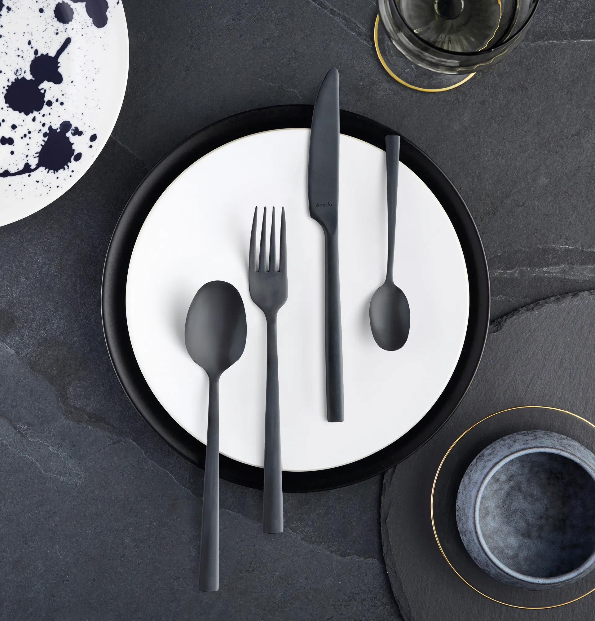Manille Vintage bestickset 16 delar, Svart Amefa