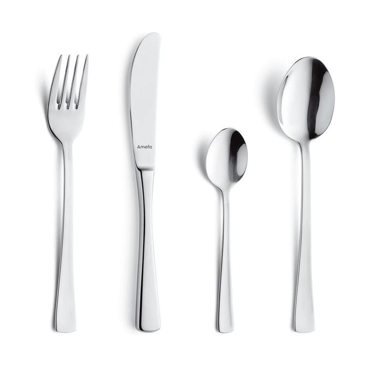 Amefa Neptune bestickset 24 delar Rostfritt stål | Skandinavisk Design | Bestickset | Silverfärgad