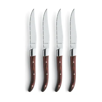 Royal Steak grillkniv 4-pack - Brown i träbox - Amefa