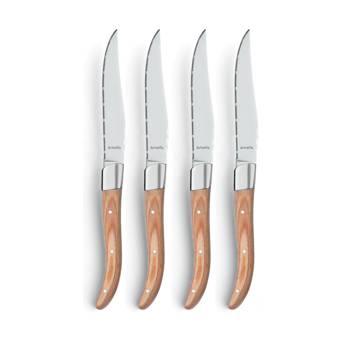 Amefa Royal Steak grillkniv 4-pack Natural i träbox