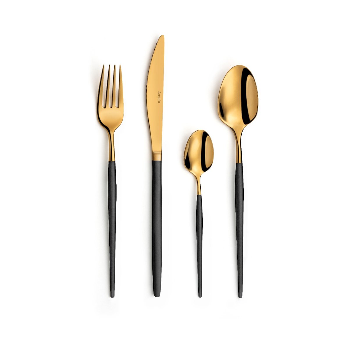 Amefa Soprano bestickset 16 delar Svart mässing | Skandinavisk Design | Bestickset | Svart