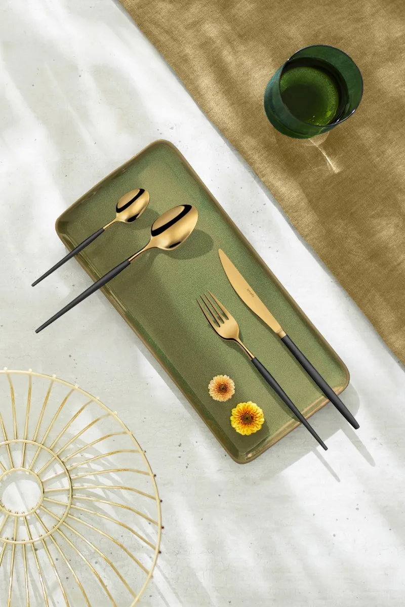 Soprano bestickset 16 delar, Svart mässing Amefa