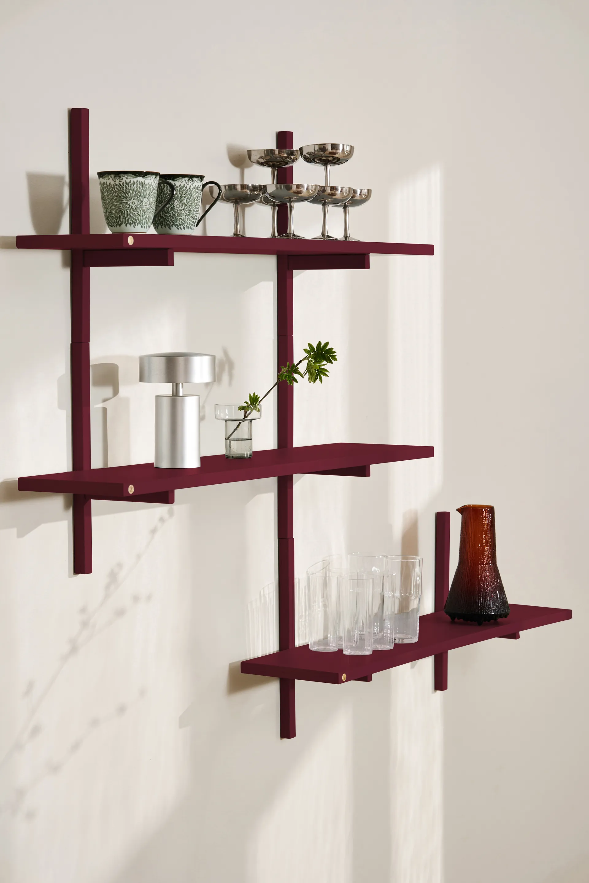 A-Light Shelf vägghylla Special Edition, Wine red 90x21x35 cm Andersen Furniture